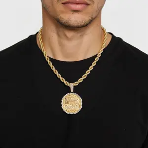 Full diamond European and American hip-hop necklace 10mm unisex alloy diamond-studded classic Cuban chain exaggerated thick chain