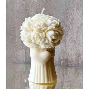 Blooming Rose Bouquet Candles, Blossom Candles, Rose Candles, Home Decor, Flower Candle, Wedding favor, Valentine's Day Candle, Mother's day Gift