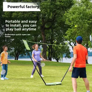 Cross-border hot-selling badminton grid frame portable standard outdoor folding quick-opening net volleyball net IVH1