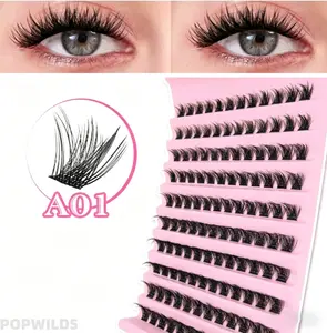 European American Style Segmented False Eyelashes, 10 Rows Thick Voluminous Design, Natural Fluffy Lash Extensions, Soft Comfortable Wearing, Easy To Apply, Create Charming Eye Makeup Look, Perfect Daily Dating Party Eye Beauty Makeup Supplies