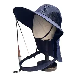 UPF 50+ Outdoor Mesh Face Mask Hat – Breathable Beekeeping Veil, Mosquito Net for Fishing, Hiking, Camping, & Night Fishing – Adjustable Head Net for Men & Women, Protects Against Bugs, Bees, & Sun