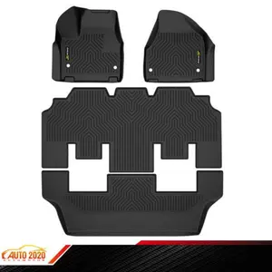 TPE 3D Floor Mats for 2017-2025 Chrysler Pacifica All Weather TPE Rubber 3D Floor Liner