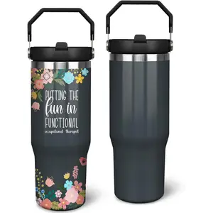 Occupational Therapy Gifts, Ot Therapist Gifts For Occupational Therapist, 30oz Occupational Therapy Tumbler with Handle Stainless Steel Insulated OT Cups Mugs Water Bottle