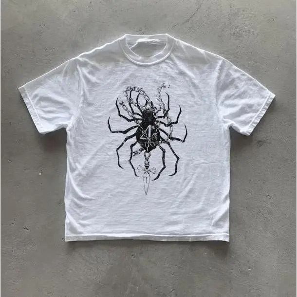 Y2k Phantom Troupe T-Shirt, Vintage Graphic Tees Gothic Grunge Y2k Emo Scene Amity Affliction Style Clothes Men Women Streetwear
