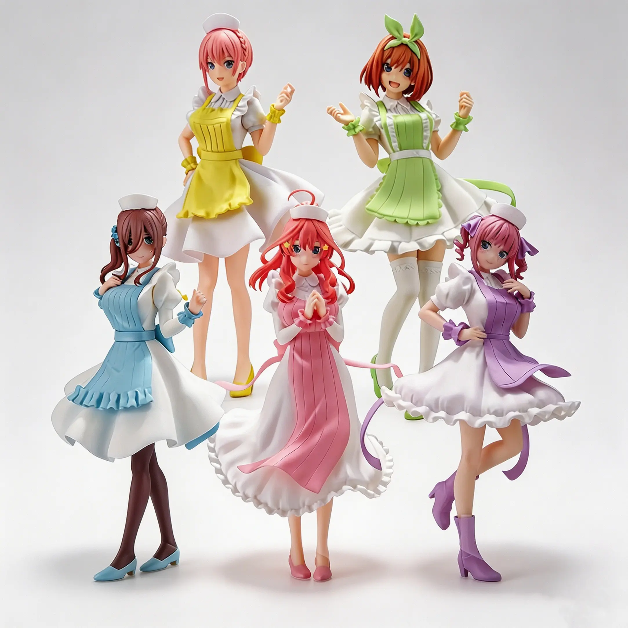 The Quintessential Quintuplets Nurse Ver PVC Anime Character Collectible Figure, Cute Lifelike Model, Collectible Toy Figure, Desk Decor Gift for Otaku Manga Fans, Anime Character Collectible Figures, Collectible Toy Figures