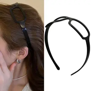 Sunglass Headbands for Women Glasses Headbands for Women's Hair Accessories for Girls Square Headbands for Women Fits Like Sunglasses Hair Bands for Women's Hair Black Headbands for Women Non Slip