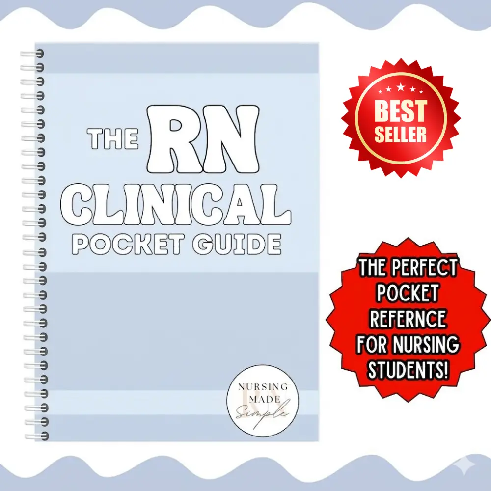 RN Clinical Pocket Guide, Nursing School Reference Handbook, Clinical Learning Resource for Nursing Students