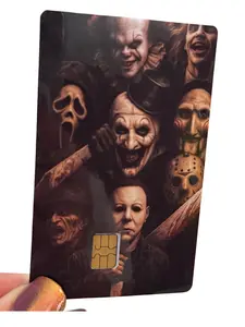 Horror Legends Decal Stickers - Durable Adhesive Card Sticker Covers for Credit/Debit Cards, Featuring Iconic Scary Movie Villains, Decal Sticker, Card Sticker Cover