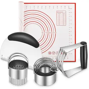 Cutter, Biscuit Cutter, Dough Scraper, Silicone Baking Mats, Stainless Steel Pastry Blender Set, Dough Cutter Biscuit Cutter Baking Pastry Mat Dough Blender Tools & Pastry Utensils