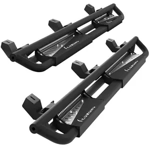 GARVEE Running Boards 6 inch, Triple Tube Drop Side Steps Compatible with 2020 2021 2022 2023 2024 Jeep Gladiator JT 4 Doors, Side Steps with Powder Coated Silver Paintable Step Plates