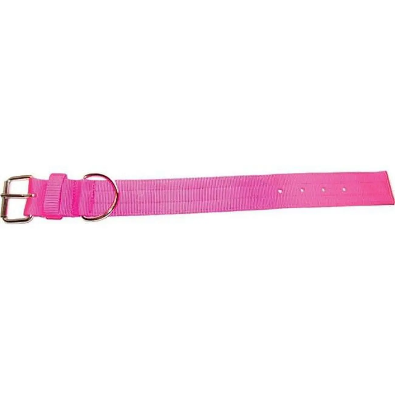 Leather Brothers 200N-NPK23 Bravo 2-Ply Nylon Fabric Dog Collar, 2 x 23 in, Neon Pink, for Bright Visibility