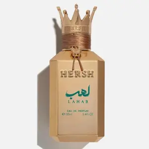 HERSH Lahab Luxury Eau De Parfum 100ml/3.4fl.oz for Men & Women Rich Fragrance Long Lasting Perfume with Elegant Crown Decorated Bottle Suitable for Daily Wear Dates & Formal Events
