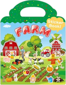 Reusable Sticker Book for Kids 2-4,Fun Travel Stickers for Kid,