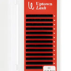 Uptown Lash 0.18 CC, C, and D 8mm Classic Lash Tray for Eyelash Extensions & Classic Designs - Perfect for Lash Artists