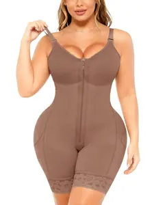 Women's Shapewear Tummy Control Butt Lifter Shaper With Zipper Crotch Detachable Shoulder Strap,Tight-Fitting Jumpsuit,Womenswear，Double Compression Body Shaperwear With Zipper And Hooks,Colombian Shapewear,Suitable For Daily Wear