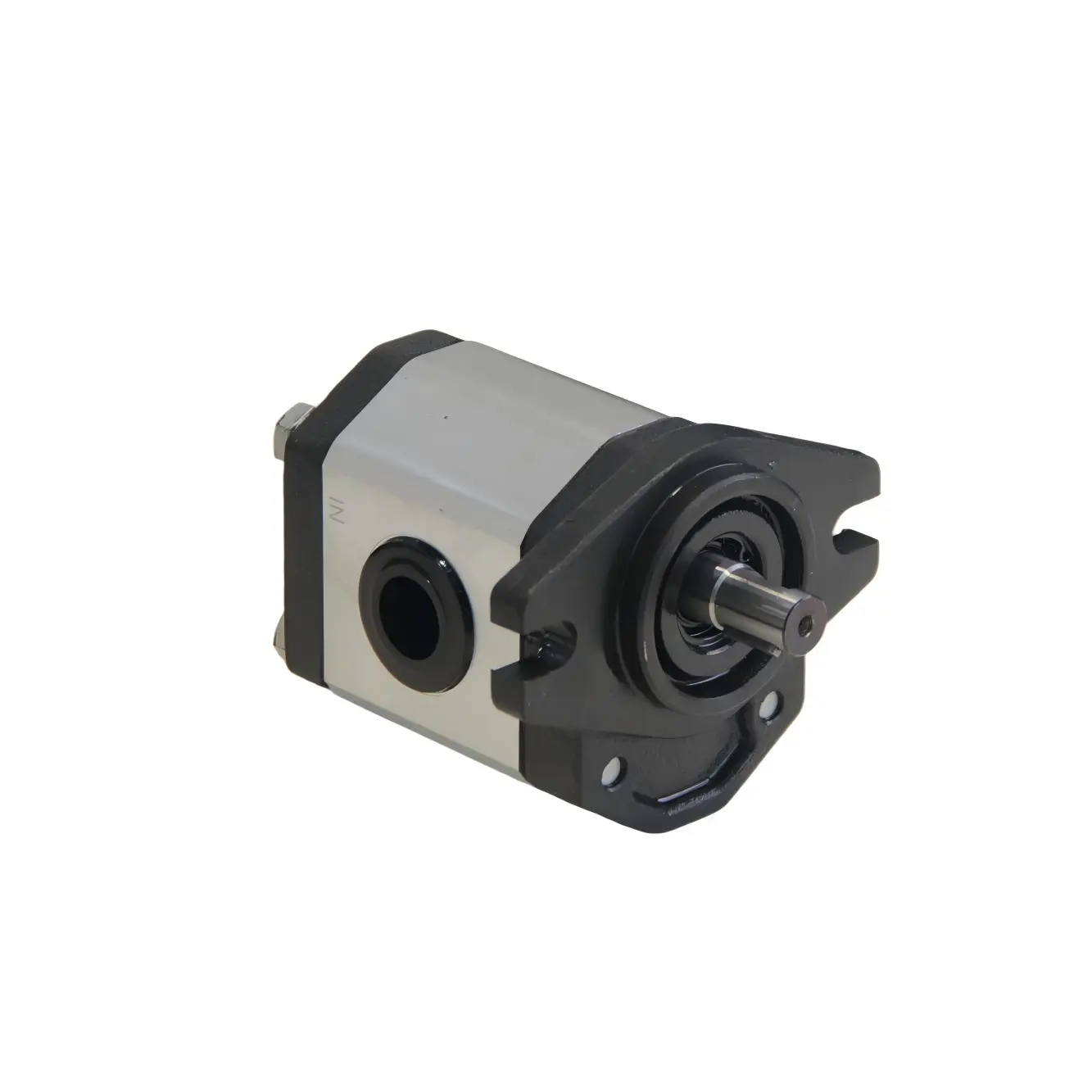 Cast Iron Hydraulic Gear Pump - 1/2” Key Shaft, SAE AA Flange Mount, 4GPM Flow Rate, CW Rotation, 3/4-16UNF Thread, Compact, Durable for High-Speed Engines & Oil Viscous Fluids, Ideal for High-Speed Users, Boosts Durability