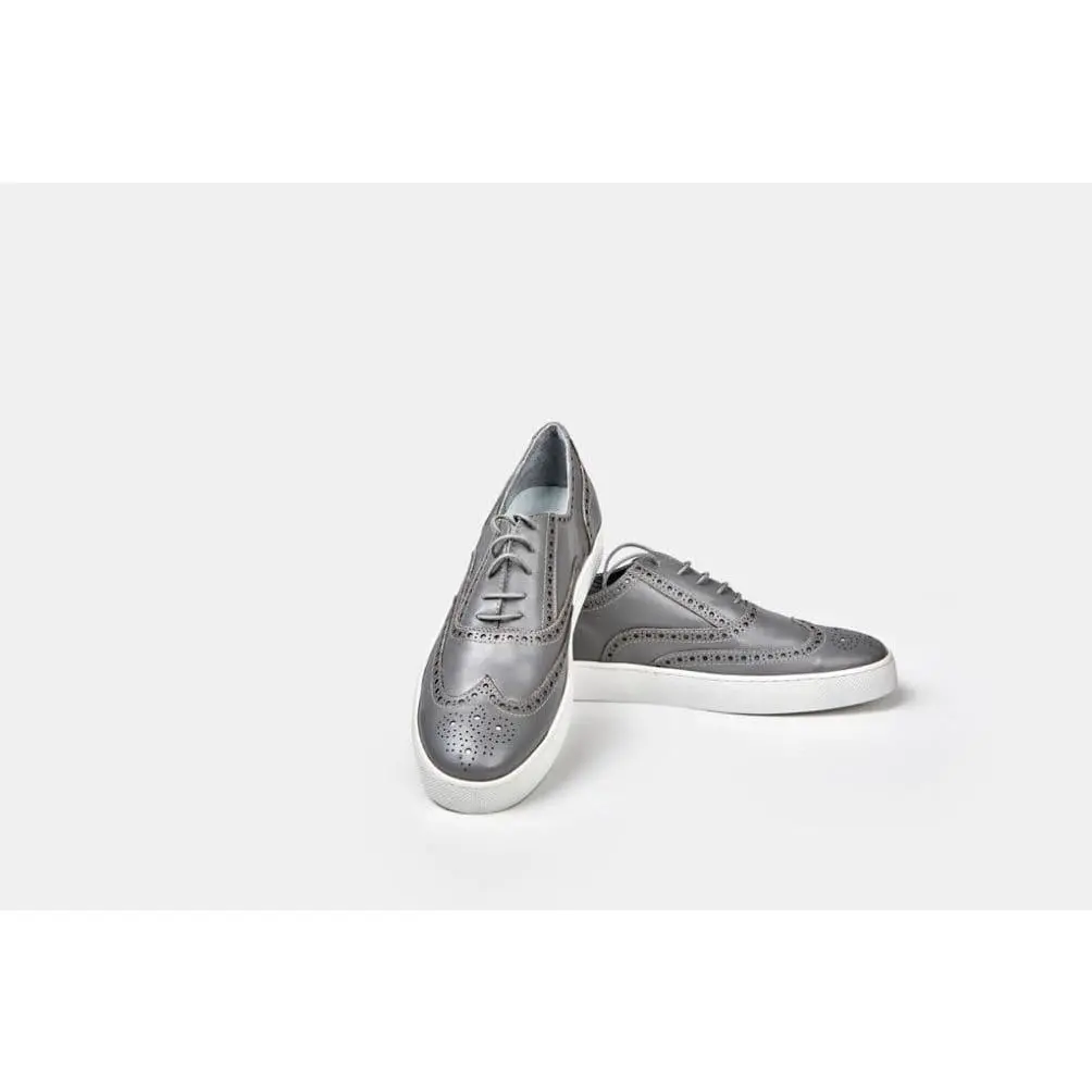 Ardent  Brogue Sneakers-Grey