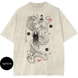 Spirited Away Shirt, Studio Ghibli Shirt, Anime Shirt, Vintage Tee, Unisex Cotton Crewneck T-Shirt Menswear Womenswear Underwear Streetwear Top