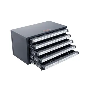 fathersdaygift VEVOR Drill Bit Dispenser Cabinet, Five-Drawer Drill Bit Organizer Cabinet for #1 to #60 Steel Drill Dispenser Organizer Cabinet with Labels, Stackable Drill Dispenser for Drill Bit Storage