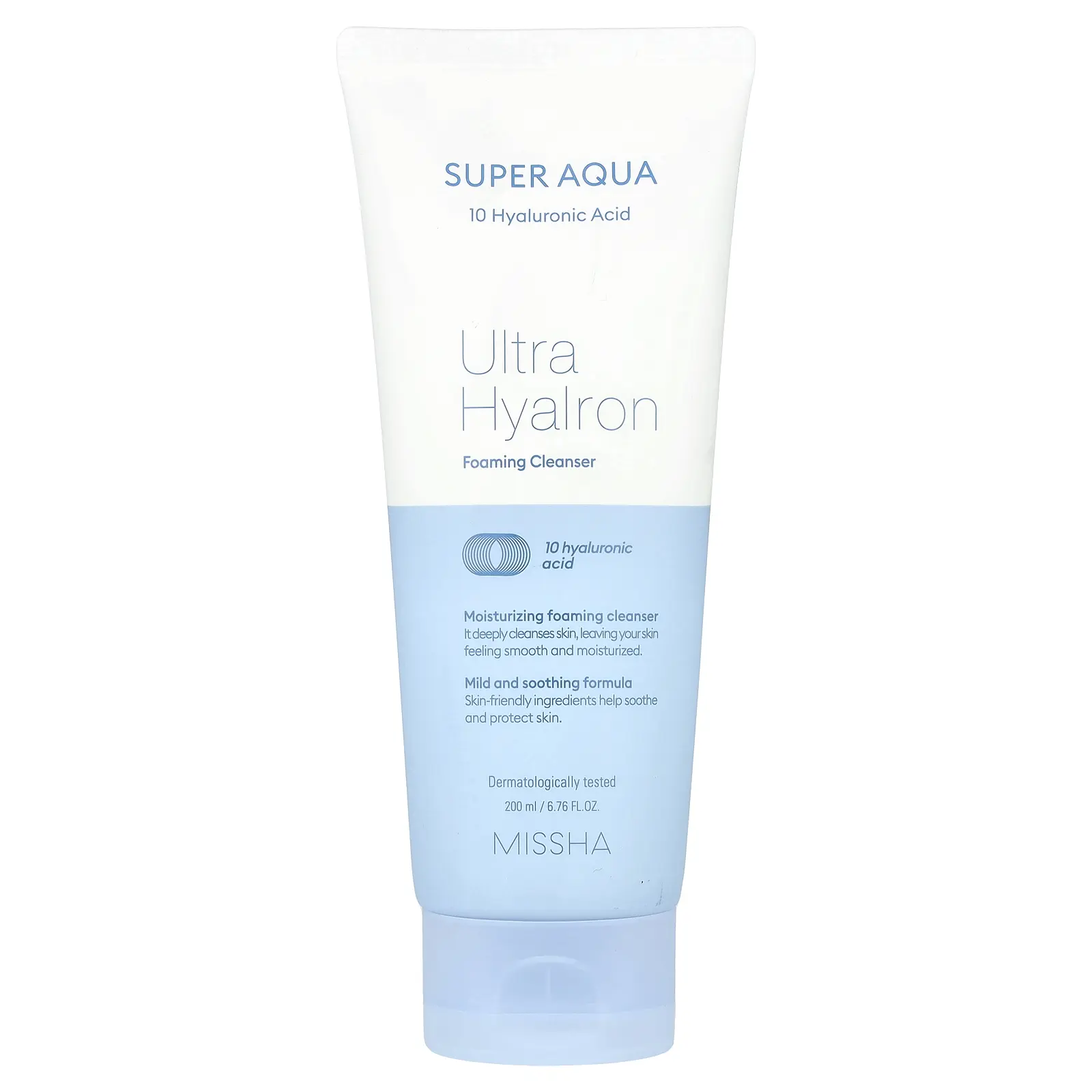Missha Super Aqua, Ultra Hyalron Foaming Cleanser, 6.76 fl oz (200 ml)
