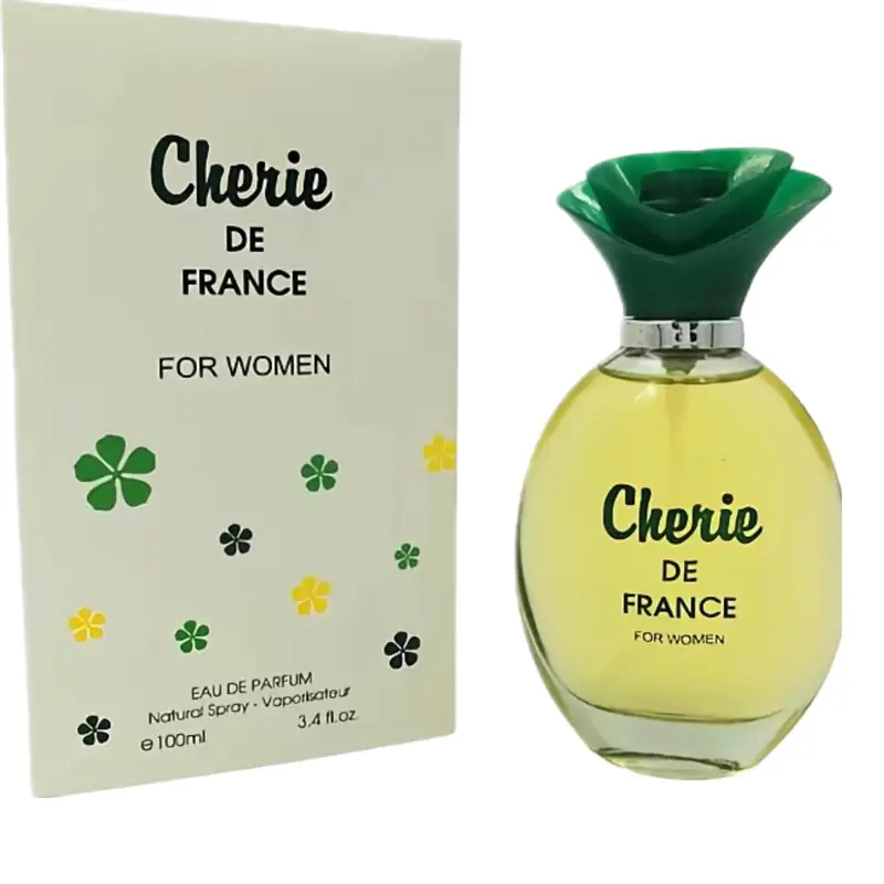 Cherie de France Women's EDP Perfume Spray, Floral Fruity Fragrance with Vanilla Notes, Glass Bottle