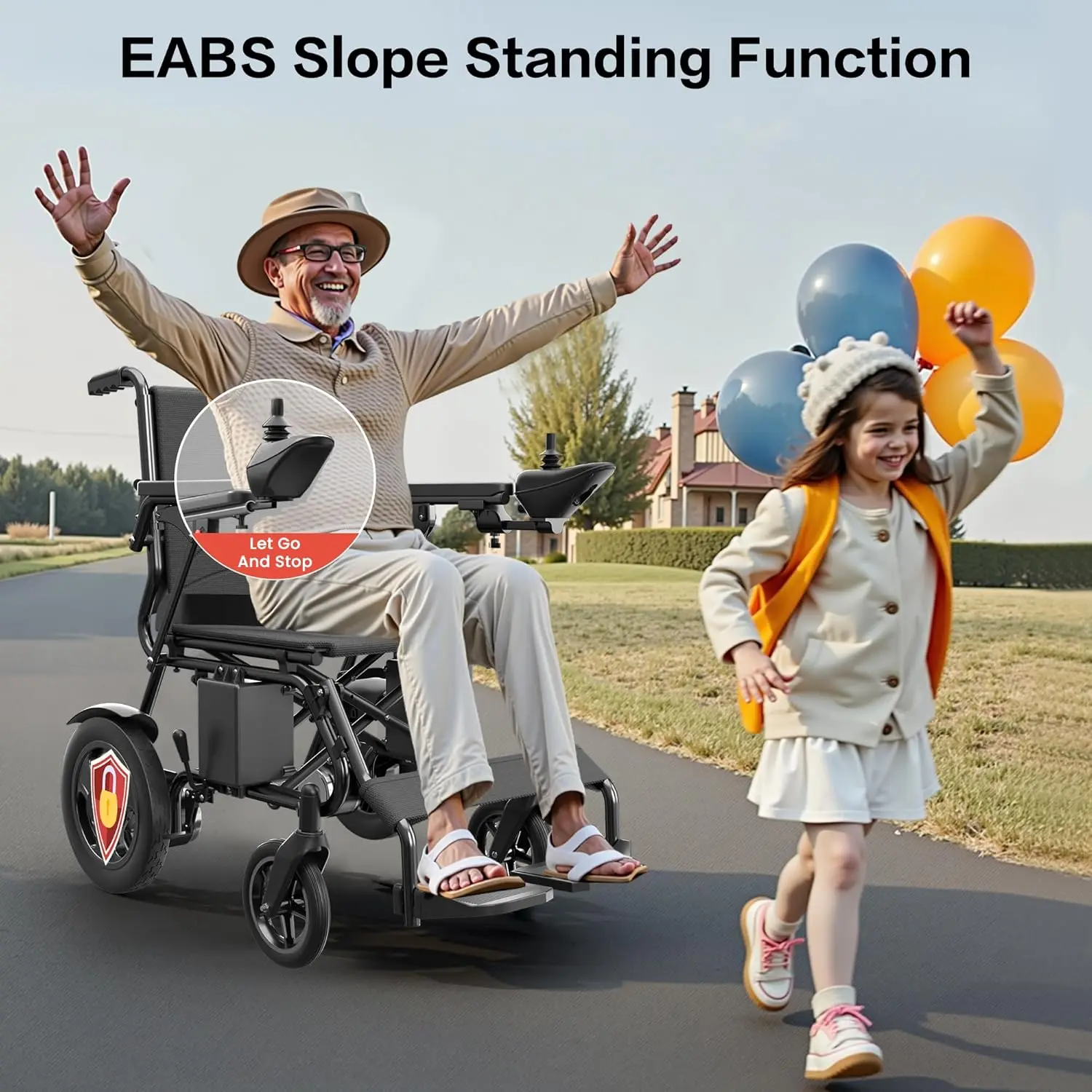 Electric Wheelchair for Adults - HMN Foldable Wheelchair 300LBS Capacity, 360° Joystick Control & High-quality braking system | Anti-Tip Wheels, Compact Mobility Scooter for Travel. Healthcare Equipment | Spring Glow Up Motorized Wheelchair Wheelchair Sea
