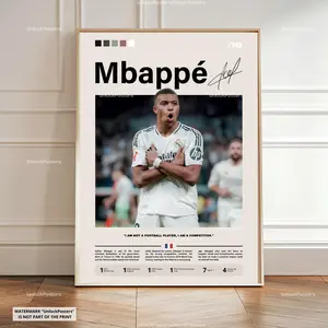 [Sale Up to 45%] Kylian Mbappé Poster,Football Print, Soccer Wall Art, WC Star Decor, Sports Artwork, Football Gift