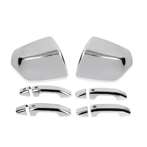 Car Door Handle Rearview Mirrors Shell Cover Trim Kit for Suburban 2020+/Tahoe/GMC-YUKON 2021+