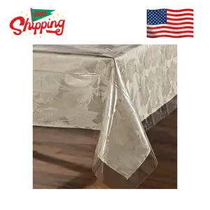 Clear Plastic 100% Waterproof Tablecloth - 54 x 78 Inch - Vinyl PVC
