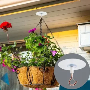 Self-Adhesive Ceiling Hook, Christmas Decor Hook, Waterproof Multi-Purpose Hook, No Drilling Installation, for Chandeliers, Plants, Balloons, Wind Chimes