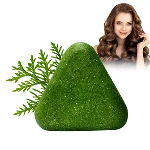 Herbal Shampoo Soap Natural  Polygonum Multiflorum Gentle Scalp Cleansing Soap for Men&Women Eco-Friendly Hair Care&Hair Nourishing Solid Shampoo with Ginseng Rosemary