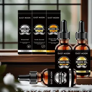 3pcs/Set Men's Beard Care Set, Men's Beard Care Essential Oil Set, Sweet Orange & Vanilla Scented, Moisturizing Haircare, Gentle Nourishing Formula, No Rinse, Perfect Gift for Dad & Boyfriend
