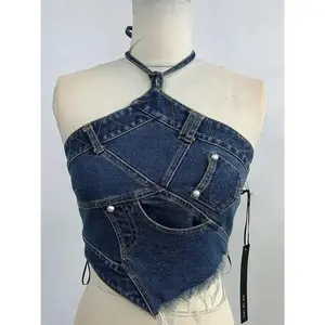 Denim Halter Top