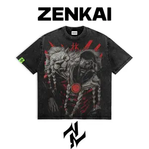 Invincible Battle Beast Double Printed Oversize Acid Washed Tee TV Show Graphic Top Cotton Gift T-Shirt For Comic Lover, Gift T-Shirt For Movie Lover