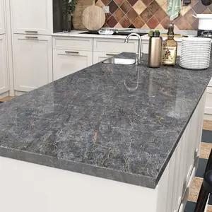 Self Adhesive Marble Wallpaper Peel and Stick European Style Wall Sticker Heat Resistant Moisture Proof Decorative Contact Paper for Walls Furniture Bedroom Living Room Kitchen Cabinets Countertops