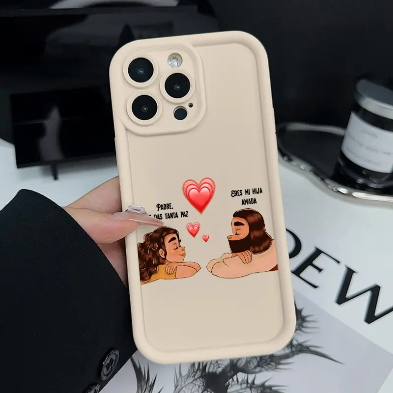 Heartfelt Connection Phone Case for iPhone 16 15 14 Pro Max 13 12 11 XR XS Plus Shockproof Drop Protection Rugged Durable Silicone Cover Cellphone Protective