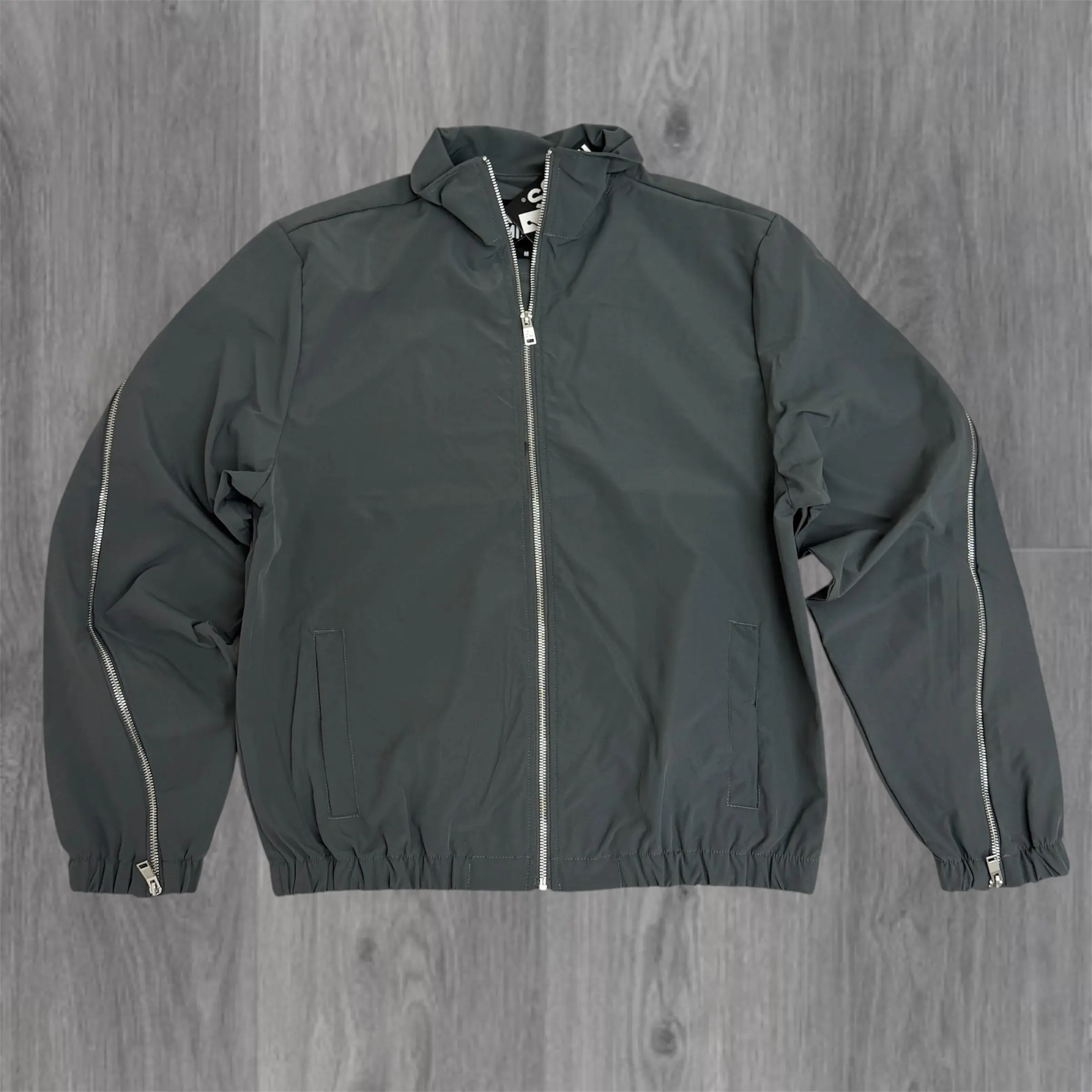 Rebel - Windbreaker Zipper Jacket - Grey - 501