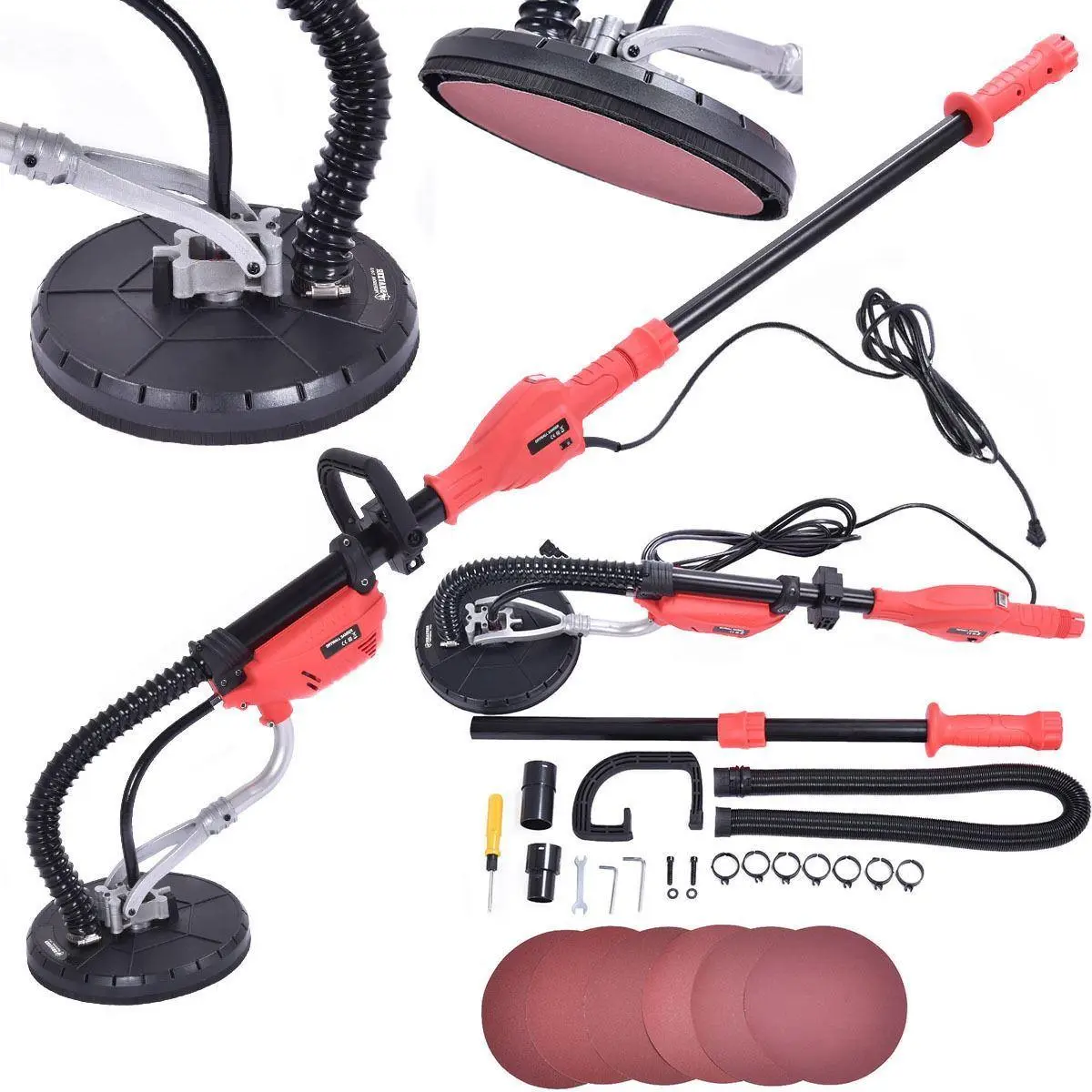 750 Watt Drywall Sander Commercial Electric Adjustable Variable Speed Sanding Pad