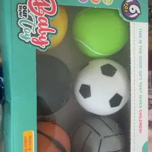 Baby Hand Grasp Balls Set of 6, Multicolor Sensory Balls, Soft Texture Touch Toy, Ball Design, PVC Material, Perfect Birthday Gift