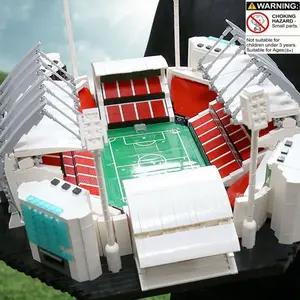 4654pcs Football Field Model Building Set, Cute Street Scene Architecture Masterpiece, Room Decoration, Perfect New Year Christmas Birthday Gift