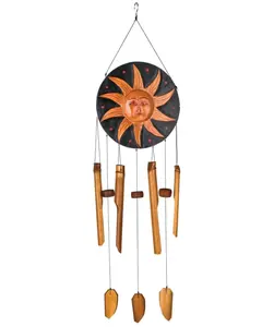 Celestial Bamboo Chime, Wind Chimes For Outside, Wind Chimes For Garden, Patio, and Outdoor Décor, 37 in L