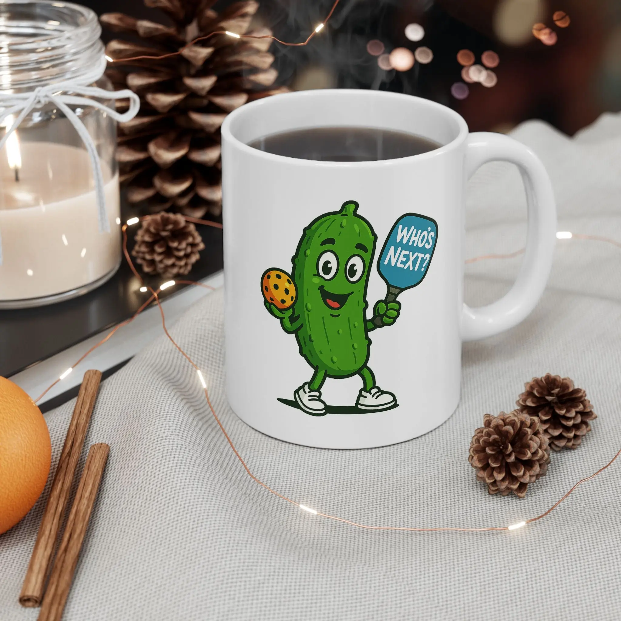 "Who's Next?" Pickleball Coffee Mug