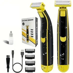 Men's Electric Shaver, Washable Head, Multifunctional Shaving Head, USB Rechargeable, Long Battery Life, Multi-Protective Blades, Beard & Body Trimmer, Cordless Waterproof Shaver Gift