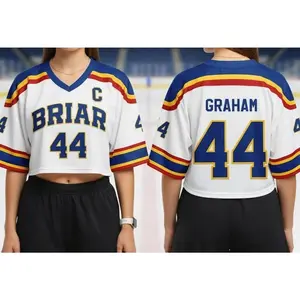 Briar University Graham 44 Crop Top Hockey Jersey, Off-Campus Jersey