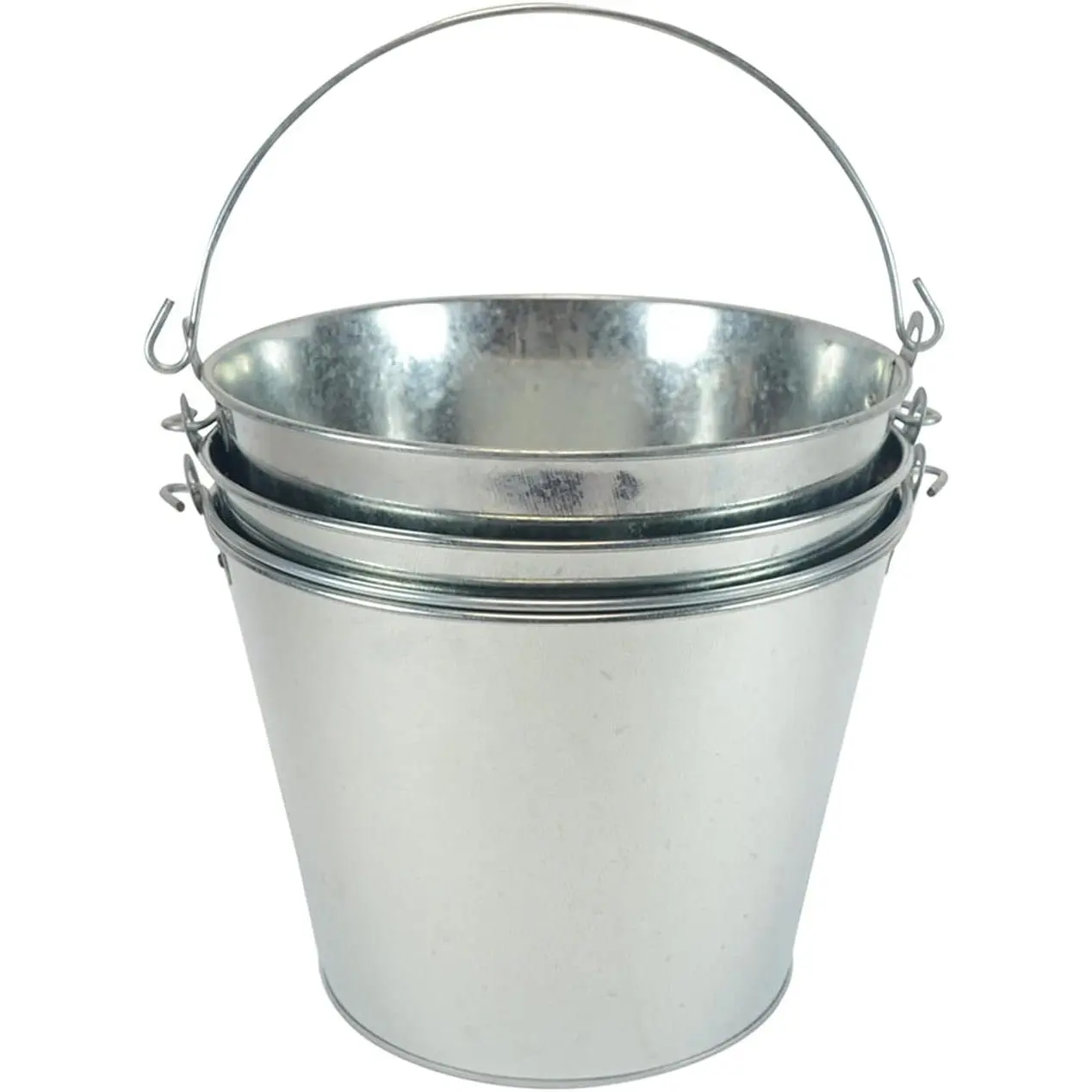 5-Quart Galvanized Pail  Bucket 9x9x7 inches (Pack of 3)