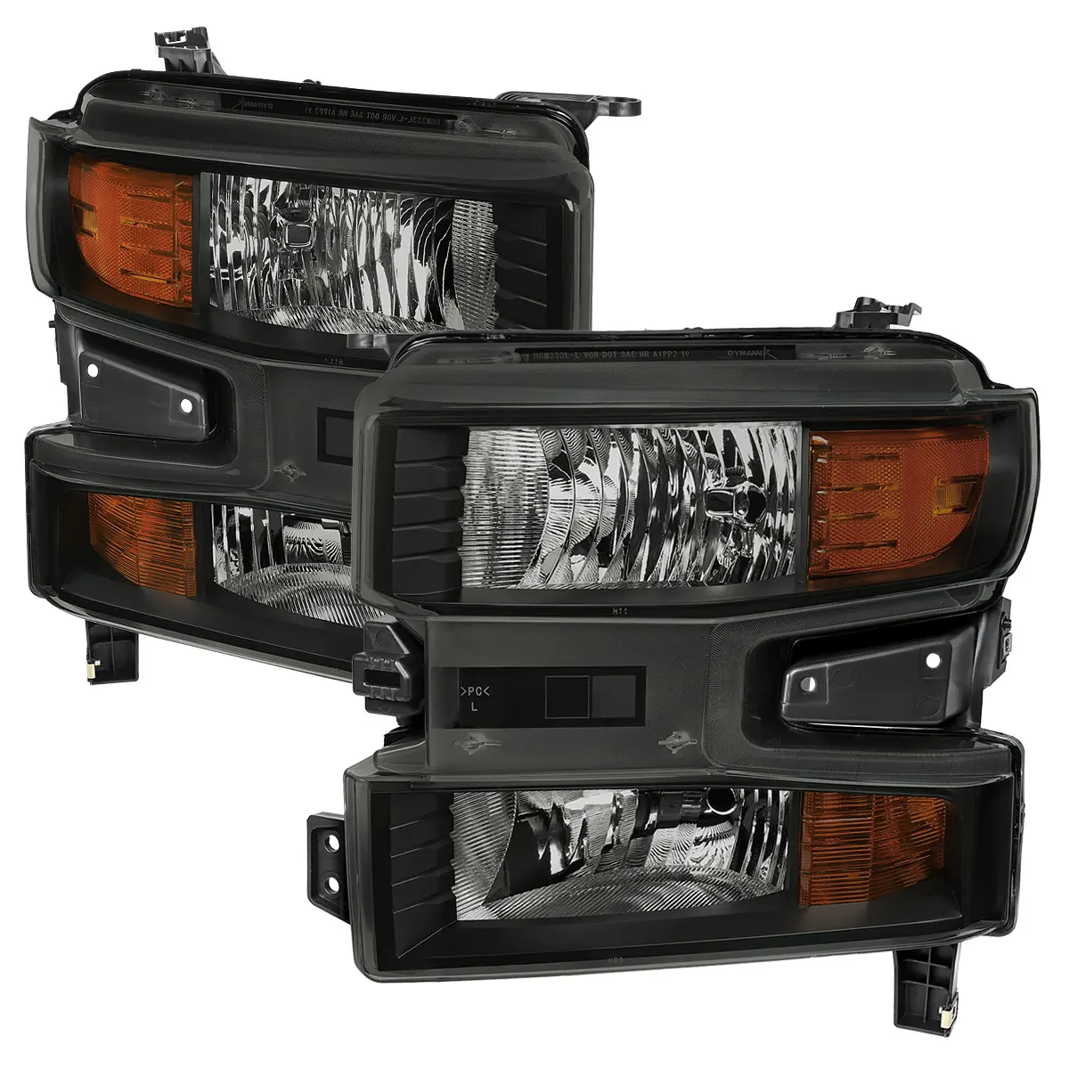 2019-2021 Chevrolet Silverado 1500 Factory Style Projector Headlight (Matte Black Housing/Smoked Lens)