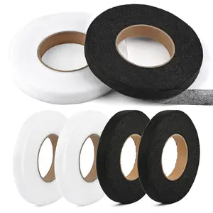 6 Rolls Hemming Tape, 1/2 INCH x 420 Yards Iron on Hemming Tap, No Sewing Hemming Tape, Adhesive Fabric Fusing Tape for Pants Clothes Dresses Curtains Fabric Crafting Projects (White and Black)