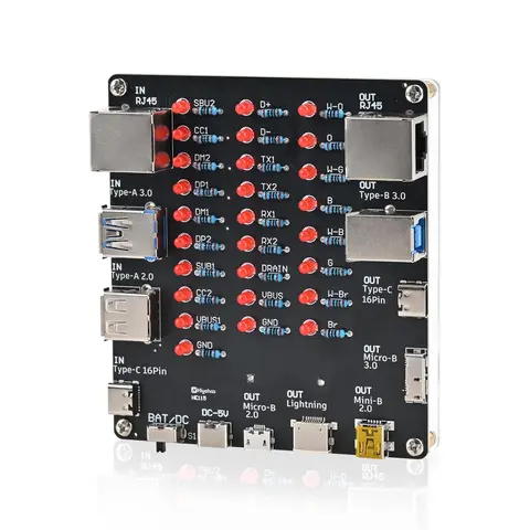 DIY Soldering Kit for USB Cable Tester, 9-in-1 Universal Cable Checker for USB Type A/C, RJ45, Lightning, Micro B, Mini B, Soldering Electronics Project for STEM Learning, Makers & Hobbyists