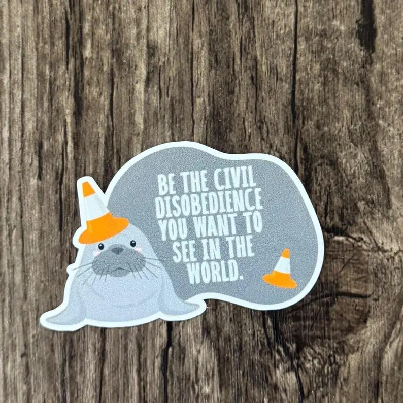 Neil the Seal Sticker, Seal Sticker, Protect Neil, Teenage Sticker, Cute Seal Sticker, Tasmania Seal, Traffic Cone Sticker