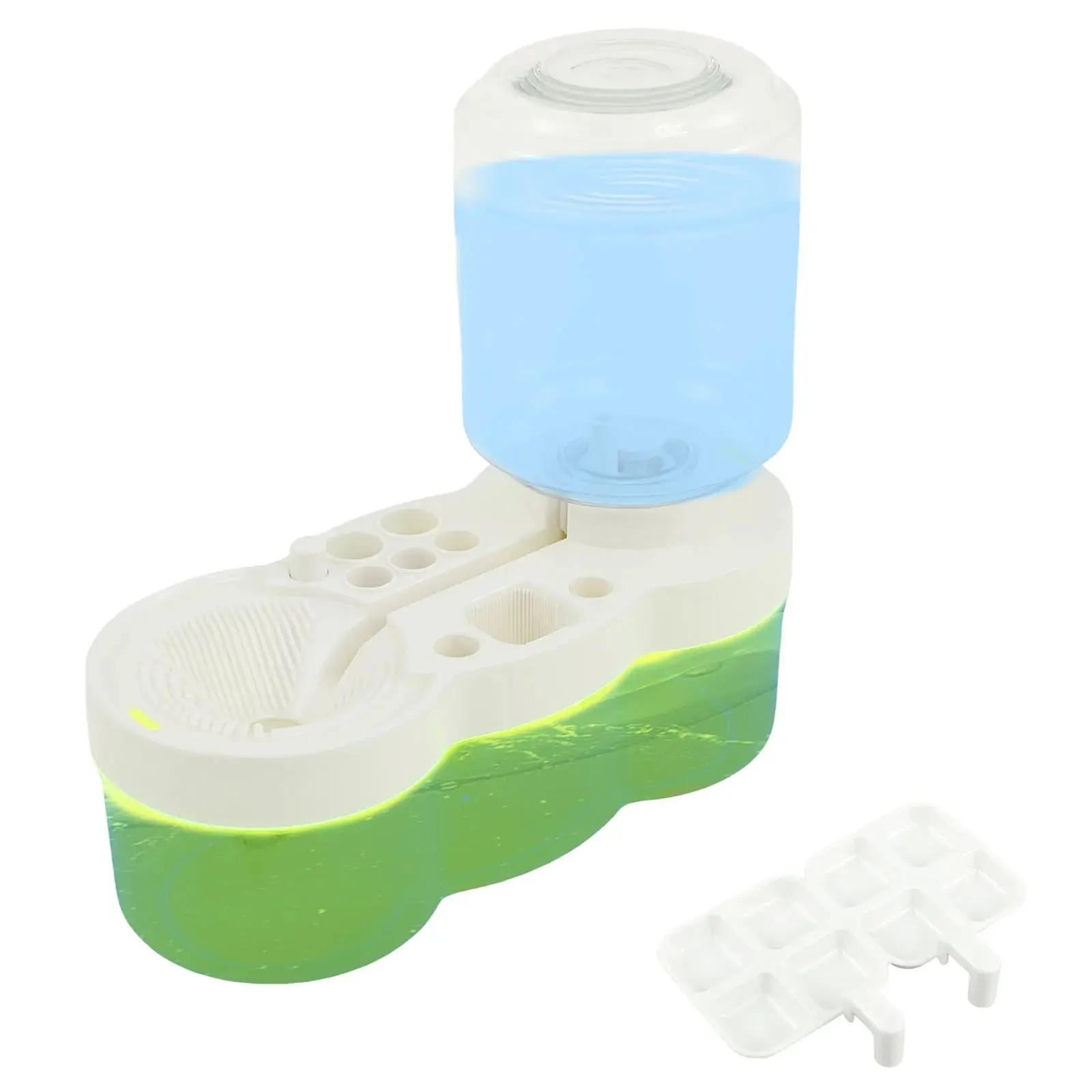 Automatic Paint Brush Cleaner with Water Circulation, Paint Brush Washing Tool with Rinse Tray, Art Cleaning Bucket for Painting, Drawing, Crafts and Kids